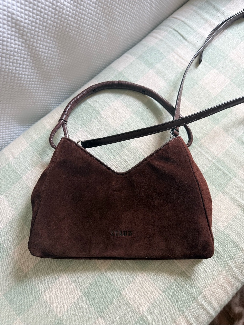 STAUD Valerie Suede Shoulder Bag - Picture 3 of 5